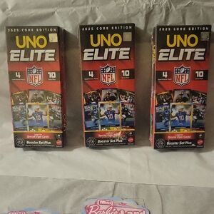 Elite NFL Edition Card Game 4 Game Booster Packs 10 Cards/Pack Booster Set Plus